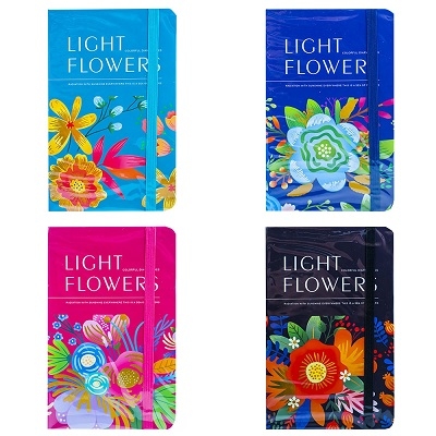 Agenda cu elastic A6 Light Flowers