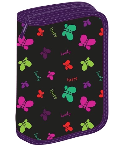 Penar echipat Schoolfriendly 1fermoar 2extensii 31piese Fluturi