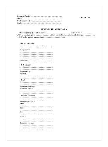 Scrisoare medicala