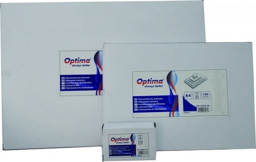 Folie laminare A6 100 microni Optima, 100 coli/top
