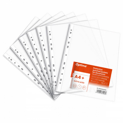File protectie Optima A4, Optima Extra Wide - cristal