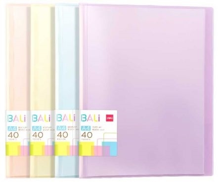 Dosar prezentare 40 folii, coperti rigide pastel DELI DLEB034