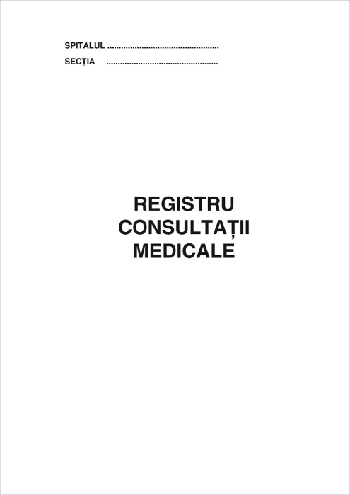 Registru consultatii medicale A4