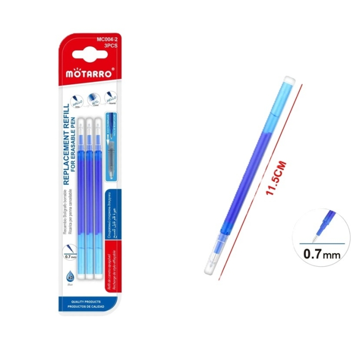 Mina cu cerneala termosensibila 3/set 07 mm albastra