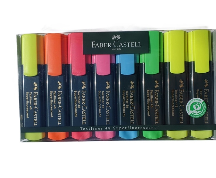 Marker evidentiator faber 8/set neon FC154862