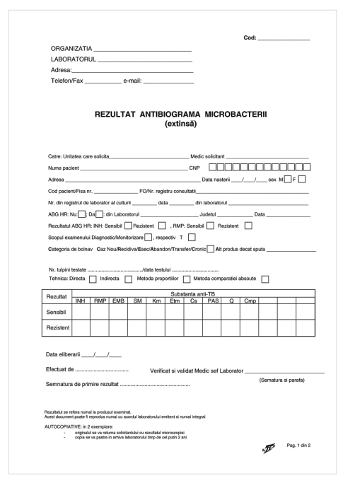 Antibiograma bacterii