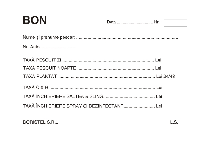 Chitantier pentru pescuit