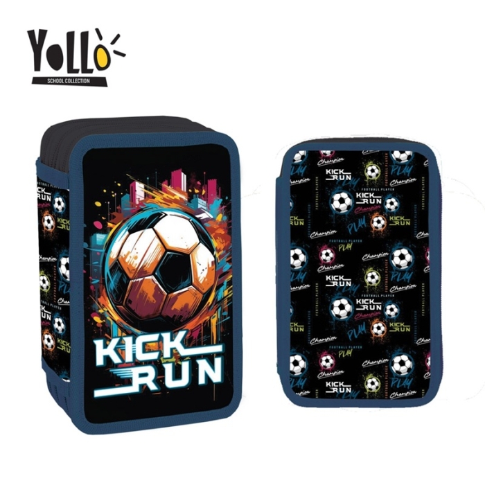 Penar echipat, 3 fermoare, 38 piese, KICK RUN - YOLLO