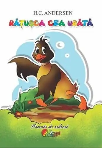 Ratusca cea urata - Carte de colorat + poveste