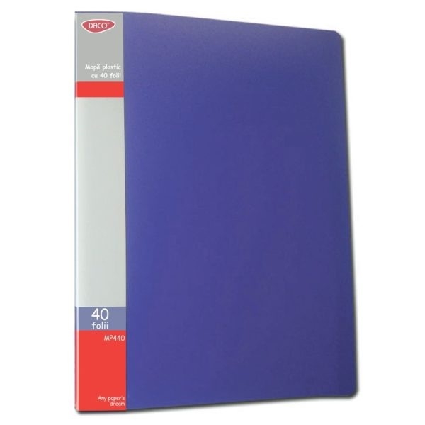Dosar plastic cu 40 folii DACO coperti rigide